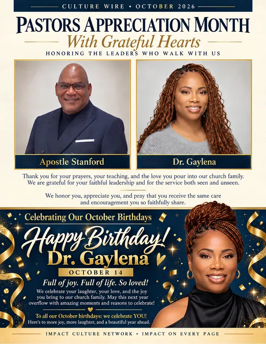 Pastors Appreciation Month: With Grateful Hearts, plus October birthdays