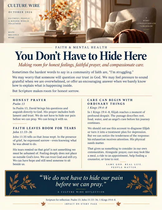 Faith and Mental Health: You Don't Have to Hide Here