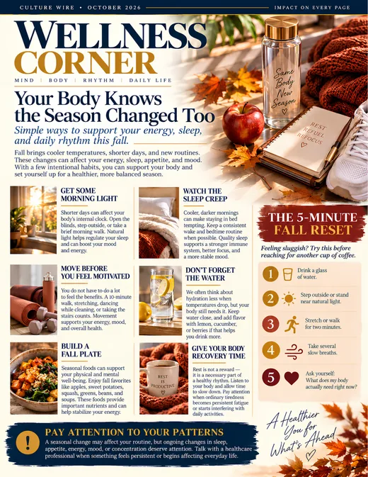 Wellness Corner: Your Body Knows the Season Changed Too