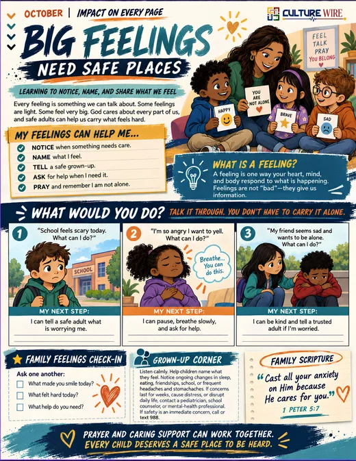 Big Feelings Need Safe Places, for kids and families