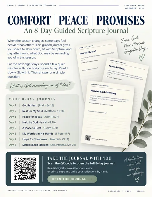 Comfort, Peace, Promises: an 8-day guided Scripture journal