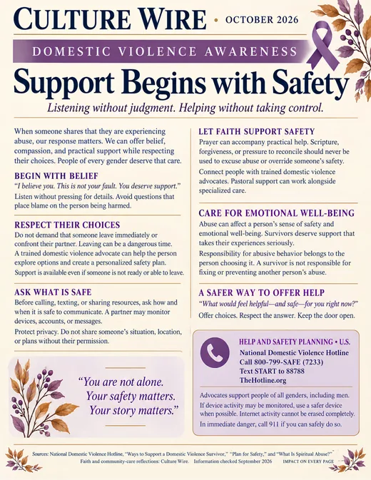 Domestic Violence Awareness: Support Begins with Safety