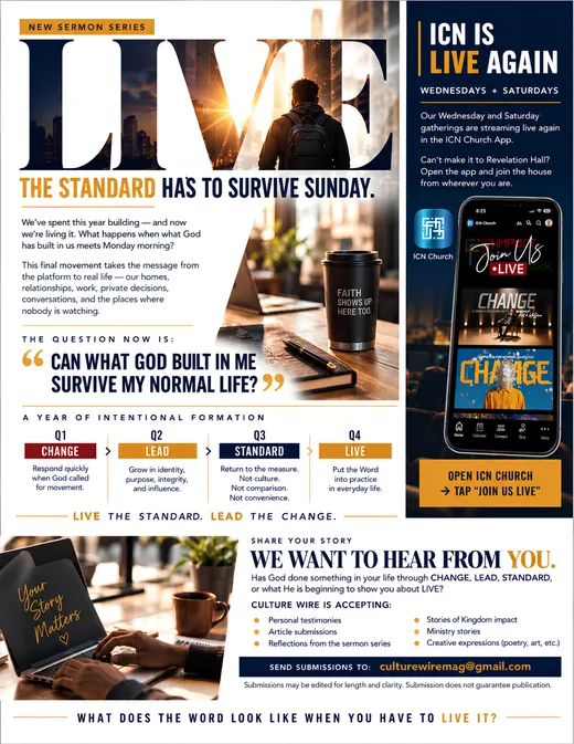 New sermon series LIVE: The Standard Has to Survive Sunday, and ICN is live again
