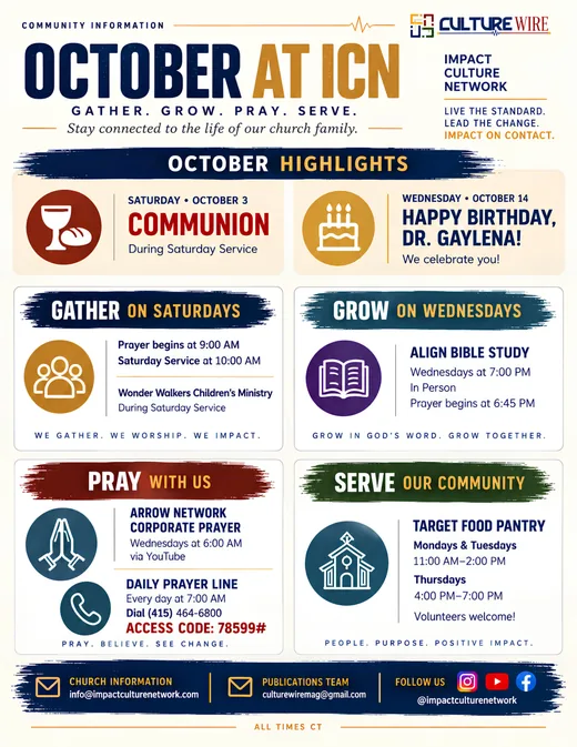 October at ICN: highlights and weekly rhythms