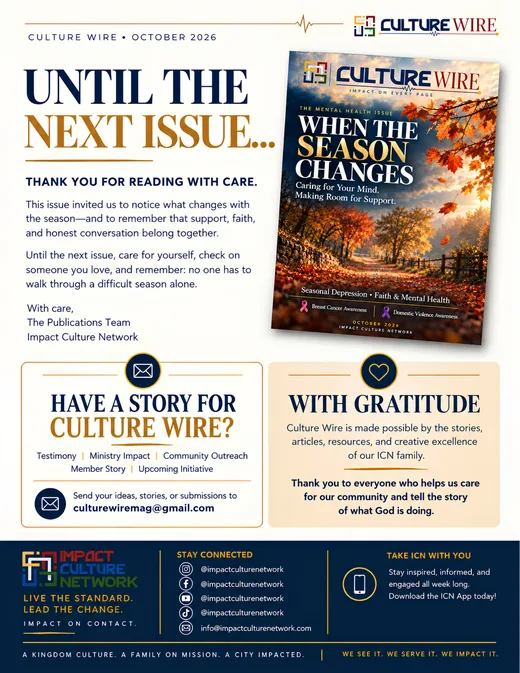 Until the Next Issue: have a story for Culture Wire?