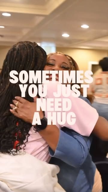 Two members embracing: sometimes you just need a hug